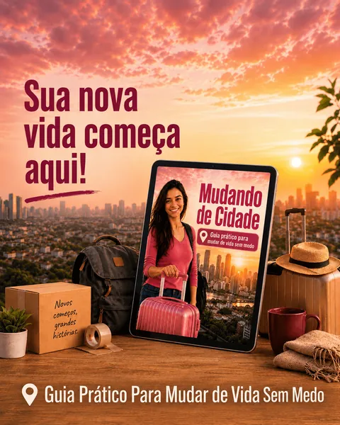 E-book Mudando de Cidade — mockup